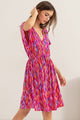 Women's Dresses - MULTI IKAT PRINT V-NECK JERSEY DRESS -  - Cultured Cloths Apparel