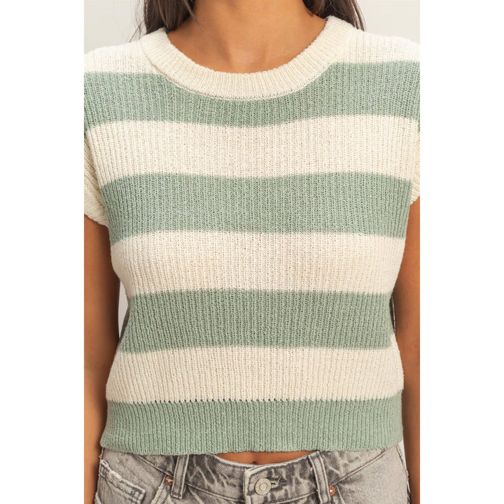 Striped Ribbed Knit Top