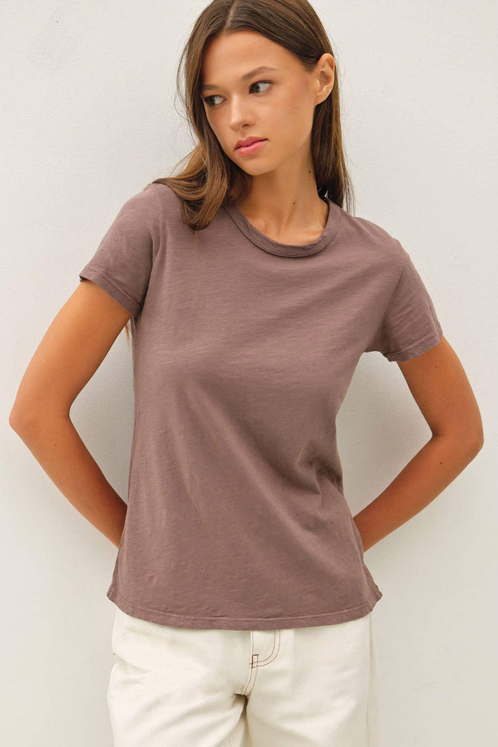NEW COLOR-GARMENT DYED COTTON SLUB TEE