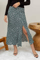 Women's Skirts - FLORAL SIDE SLIT BIAS MIDI SKIRT -  - Cultured Cloths Apparel