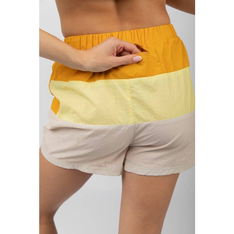 Women's Skirts - Curved Color Block Activewear Skort - - Cultured Cloths Apparel