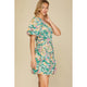 Women's Dresses - One Shoulder Printed Woven Bubble Sleeve Dress -  - Cultured Cloths Apparel