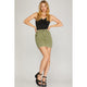 Women's Skirts - Paperbag Twill Washed Mini Skirt - Olive - Cultured Cloths Apparel