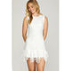 Women's Dresses - Sleeveless Lace Sheath Dress - Off White - Cultured Cloths Apparel