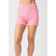 Women's Shorts - Judy Blue High Waist Tummy Control Pink Shorts -  - Cultured Cloths Apparel