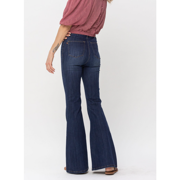 Denim - Judy Blue High Waist Pull On Flare Jeans -  - Cultured Cloths Apparel