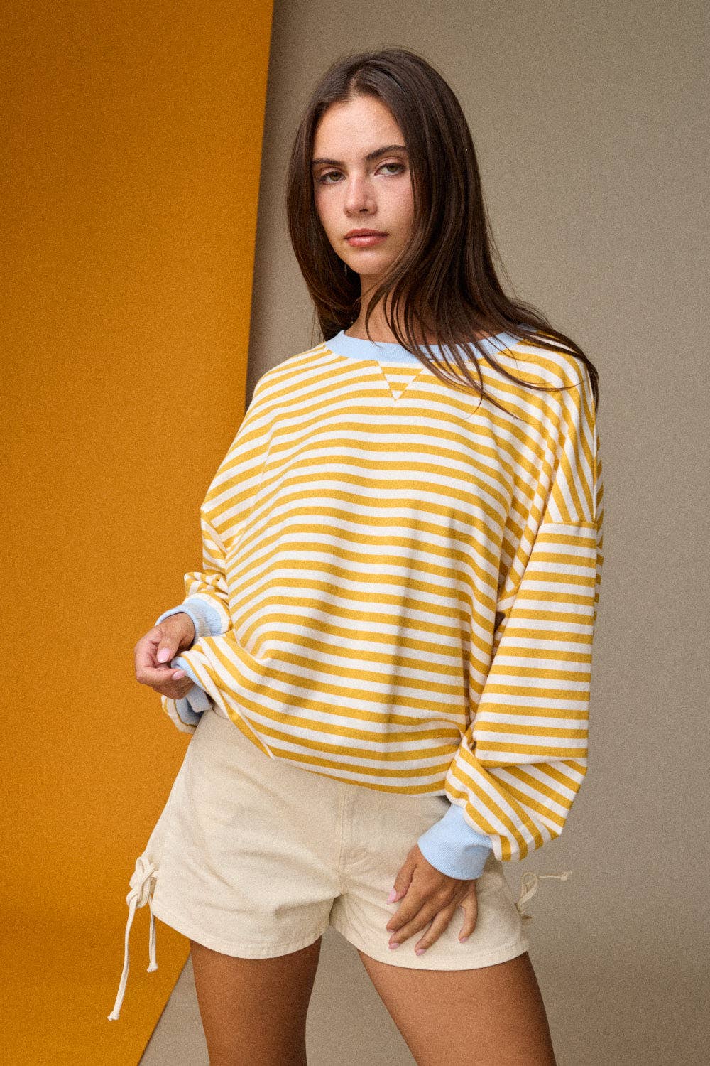 Striped Relaxed Fit Pullover