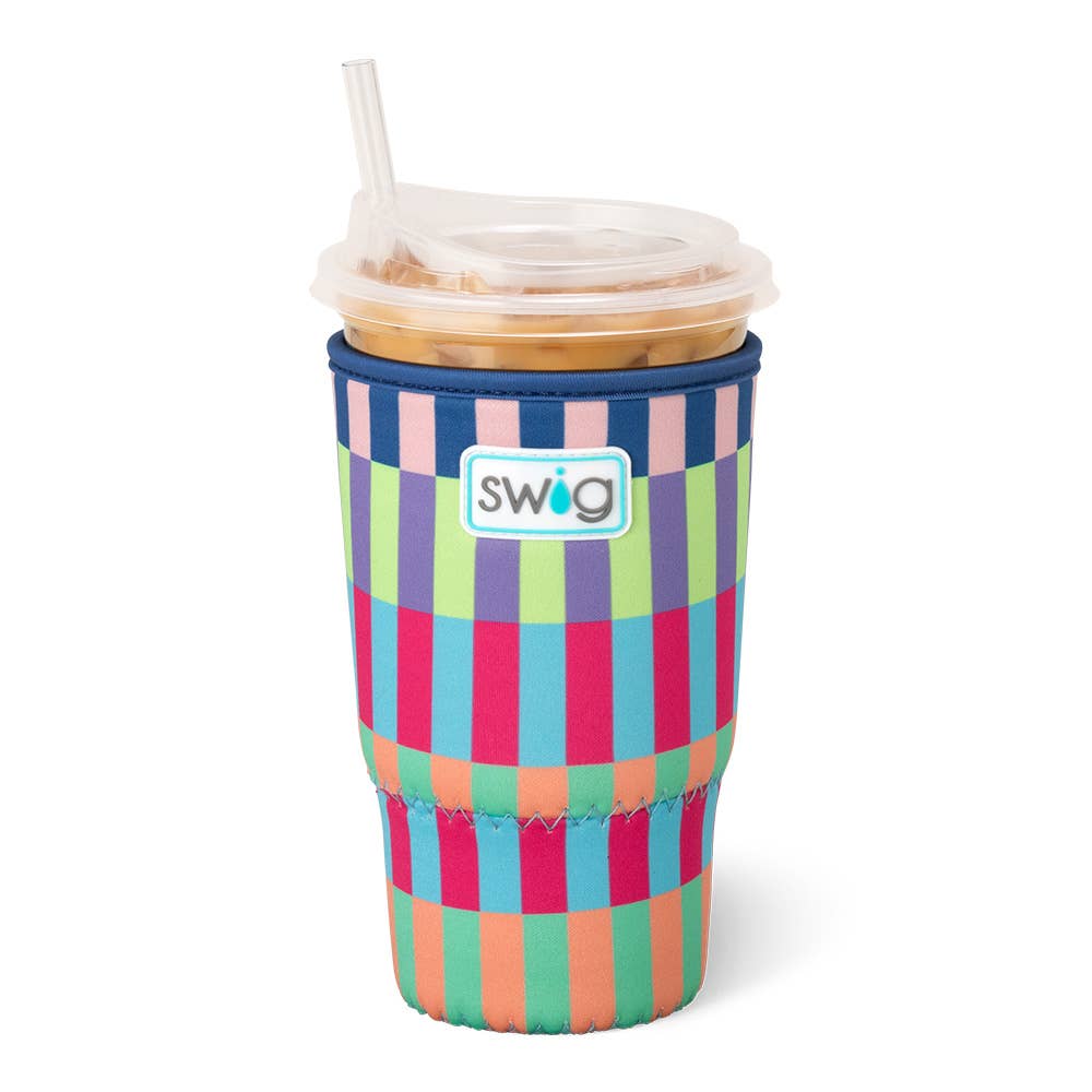 Drinkware - Brite Stripe Iced Cup Coolie (Large) - - Cultured Cloths Apparel
