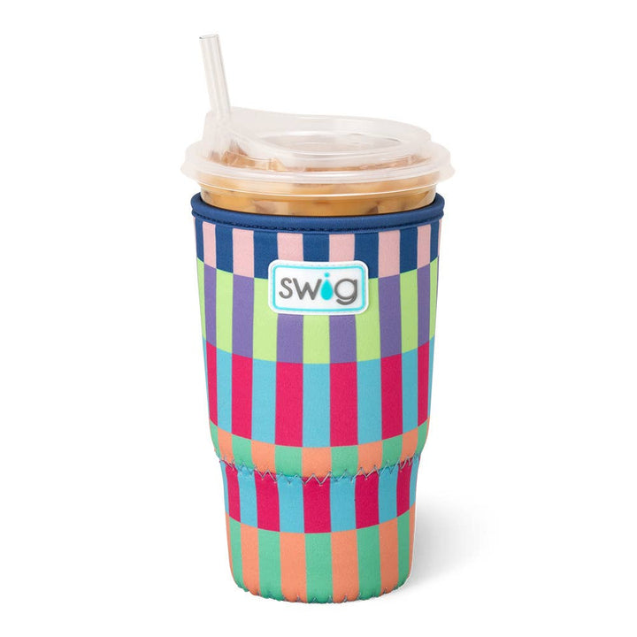 Drinkware - Brite Stripe Iced Cup Coolie (Large) - - Cultured Cloths Apparel