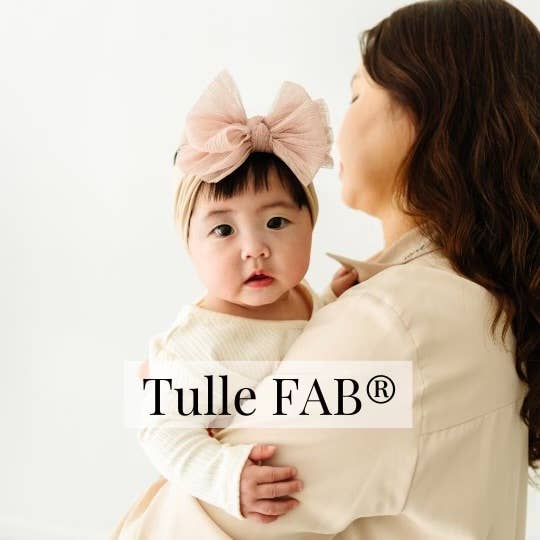 Accessories - Baby Bling® Tulle FAB® soft nylon headband with tulle bow - - Cultured Cloths Apparel