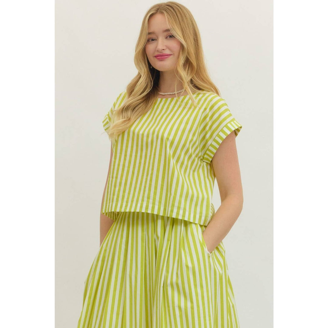 Women's Short Sleeve - Striped short sleeve top - - Cultured Cloths Apparel