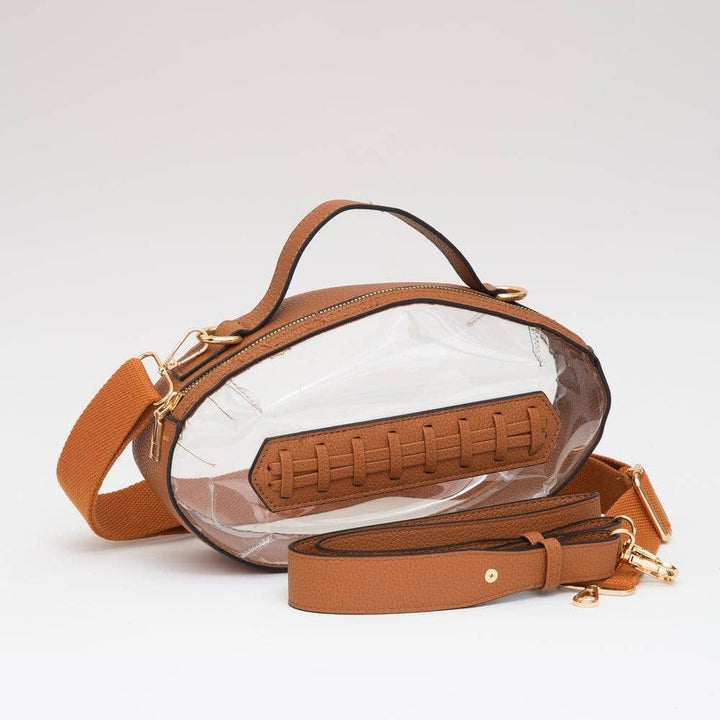 - Clear Gameday Football Stitch Detail Crossbody Bag - - Cultured Cloths Apparel