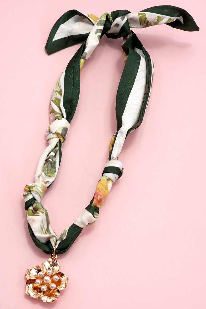 Accessories, Necklaces - HANDMADE SCARF CHARM NECKLACE | 80N91790 - - Cultured Cloths Apparel