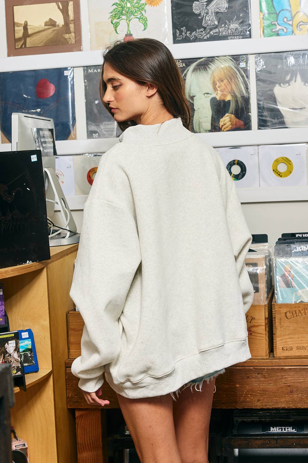 Sweaters & Outerwear - THANKFUL | Mock Neck Sweatshirt - - Cultured Cloths Apparel