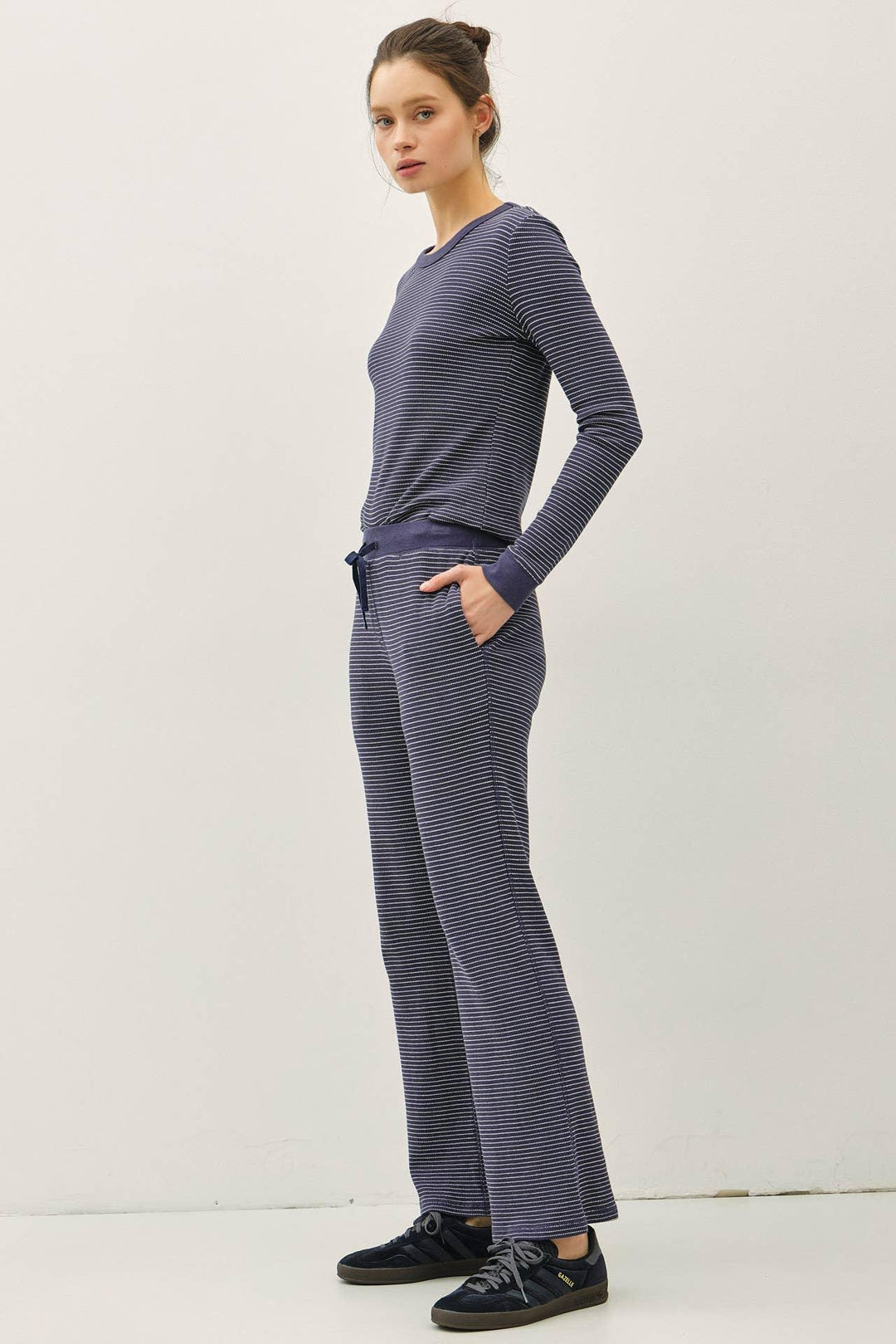 STITCHED THERMAL PULL ON PANTS