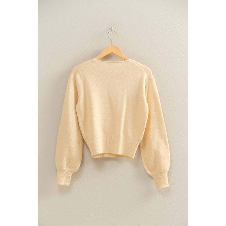 Women's Sweaters - Surplice V Neck Sweater - - Cultured Cloths Apparel