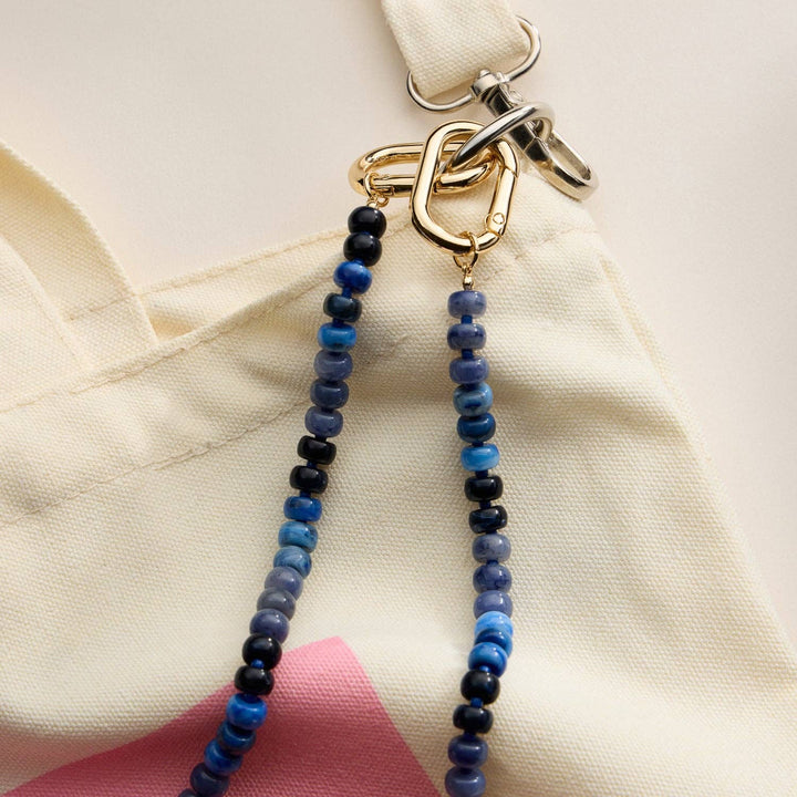 Accessories, Key Chains - Colorful Beaded Bag Charm | Gold Clasp Trendy Accessory - - Cultured Cloths Apparel