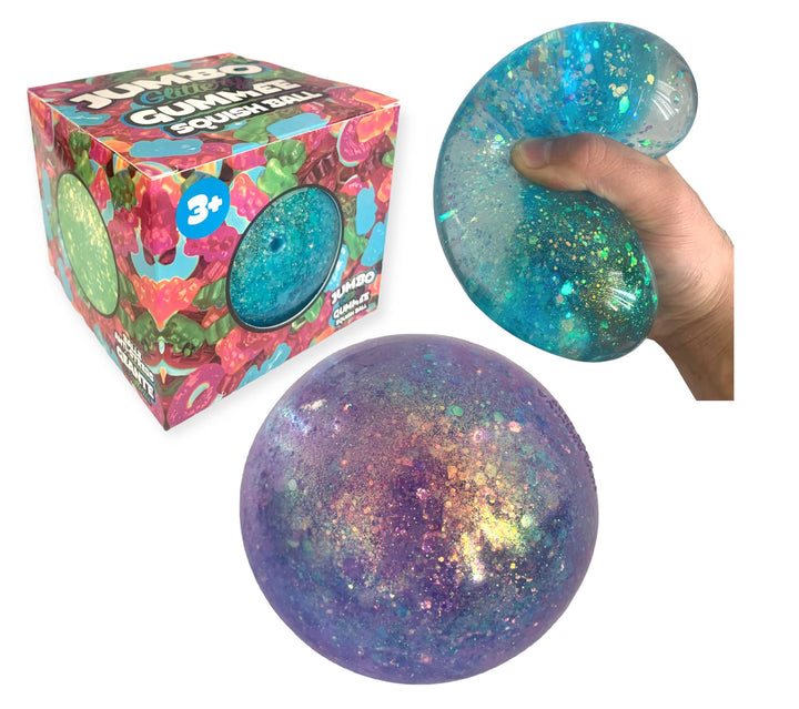 Accessories, Toys - Jumbo Glittery Gummee Ball - 4" - - Cultured Cloths Apparel
