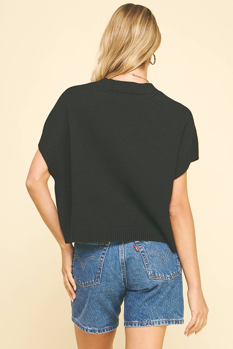 DROPPED SHOULDER SWEATER TOP
