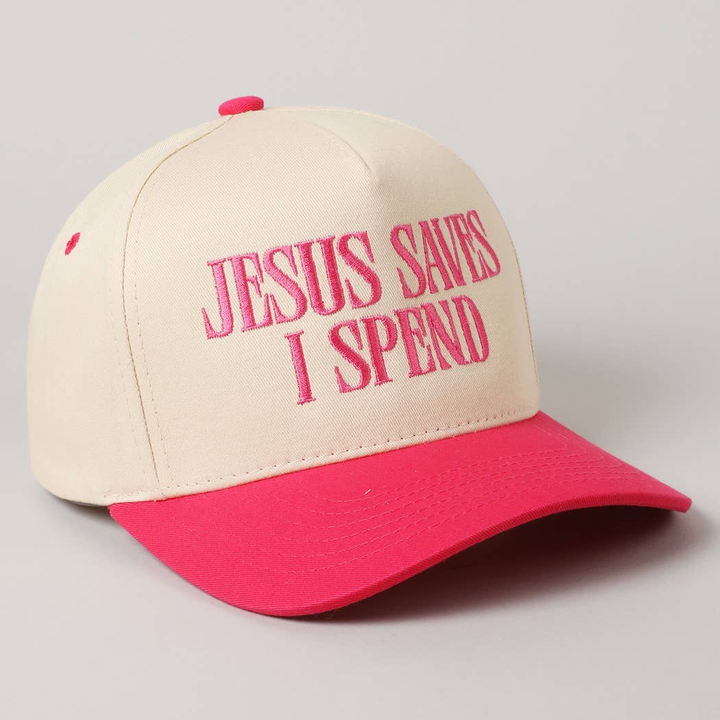 Accessories, Hats - JESUS SAVES I SPEND Embroidery Trucker Hat - - Cultured Cloths Apparel