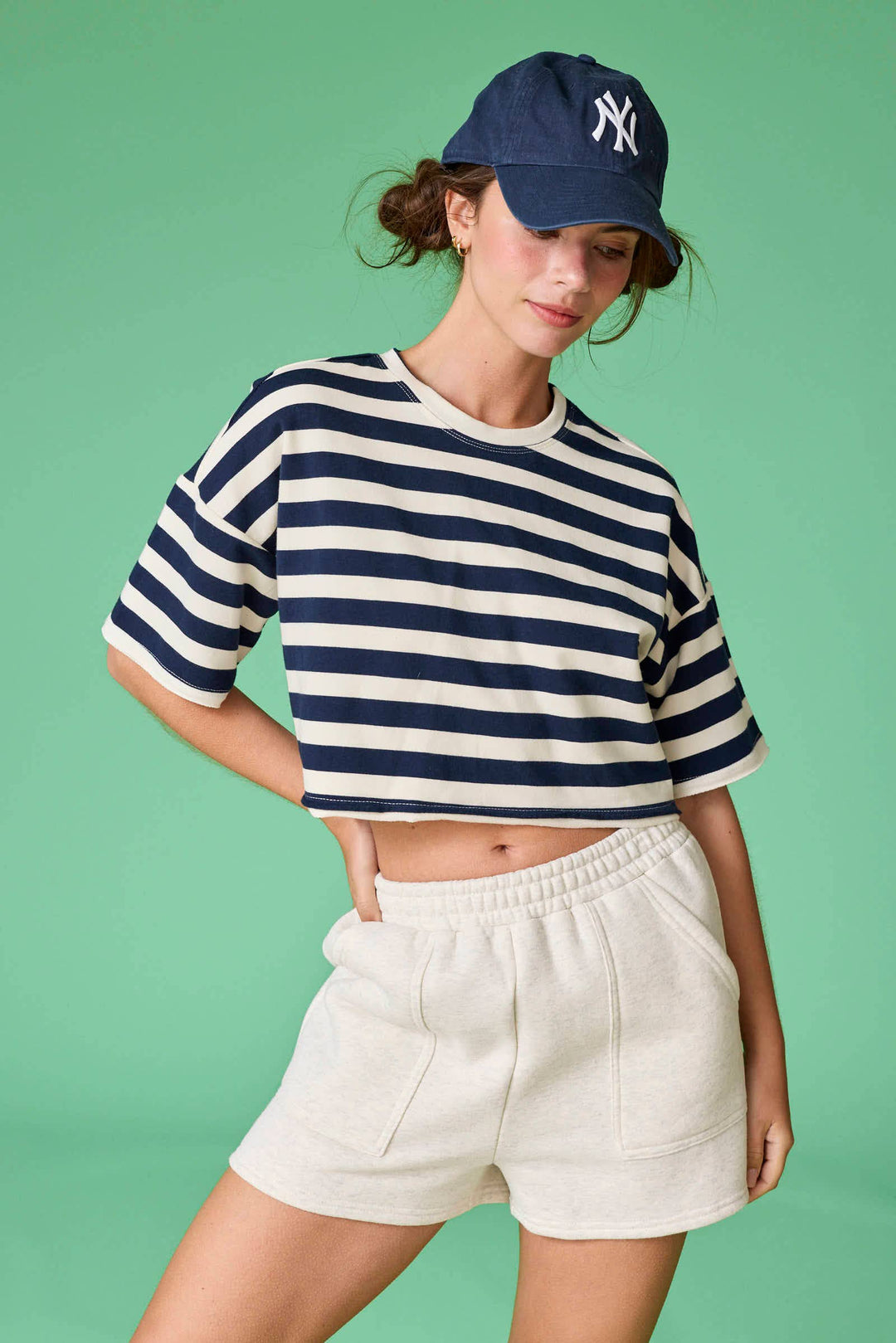 Women's Short Sleeve - Round Neck Short Sleeve Crop Top - - Cultured Cloths Apparel