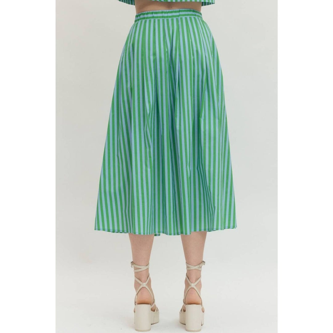 Women's Skirts - Striped midi skirt - - Cultured Cloths Apparel