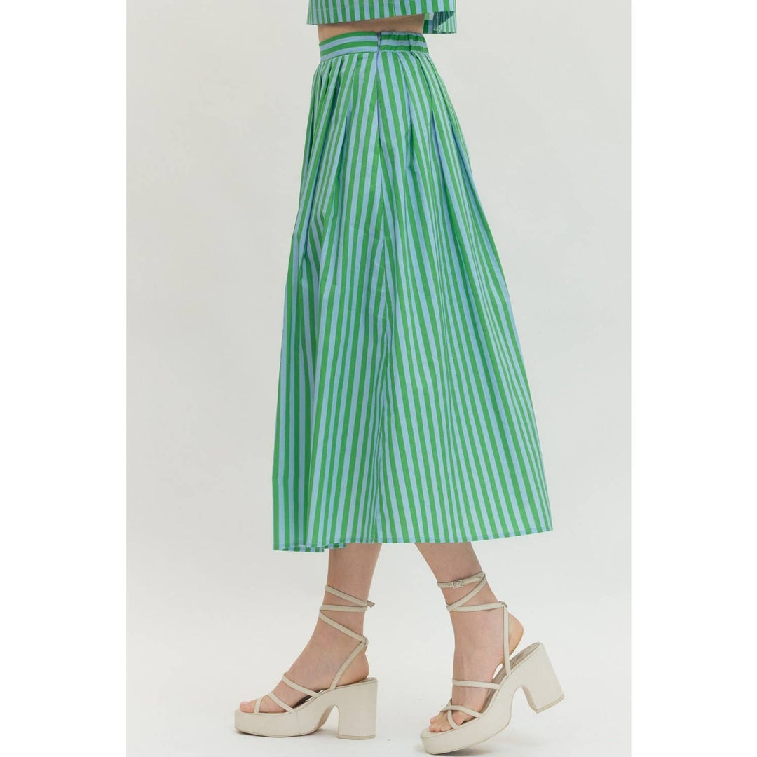Women's Skirts - Striped midi skirt - - Cultured Cloths Apparel