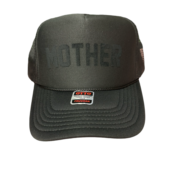 Accessories, Hats - TOT Trucker - MOTHER - (Black on Black) - - Cultured Cloths Apparel