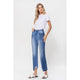 Denim - SUPER HIGH RISE CROP STRAIGHT W CONTRAST AND UNEVE -  - Cultured Cloths Apparel
