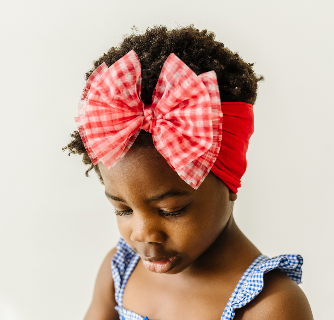 Accessories - Baby Bling® Tulle FAB® soft nylon headband with tulle bow - - Cultured Cloths Apparel