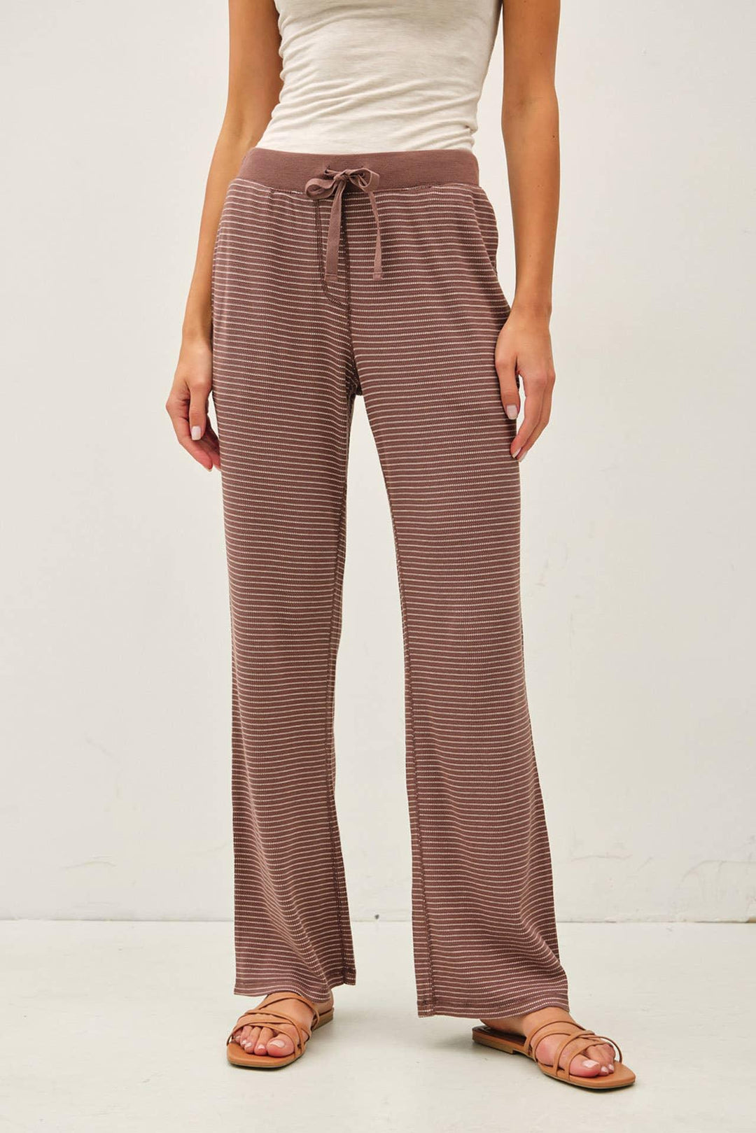 STITCHED THERMAL PULL ON PANTS