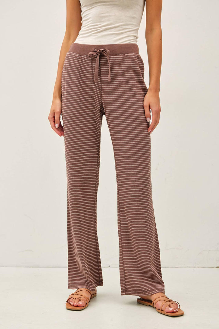 STITCHED THERMAL PULL ON PANTS