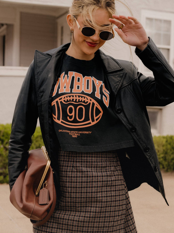 OSU Cowboys Campus Classic Smoke Heavyweight Cropped Tee