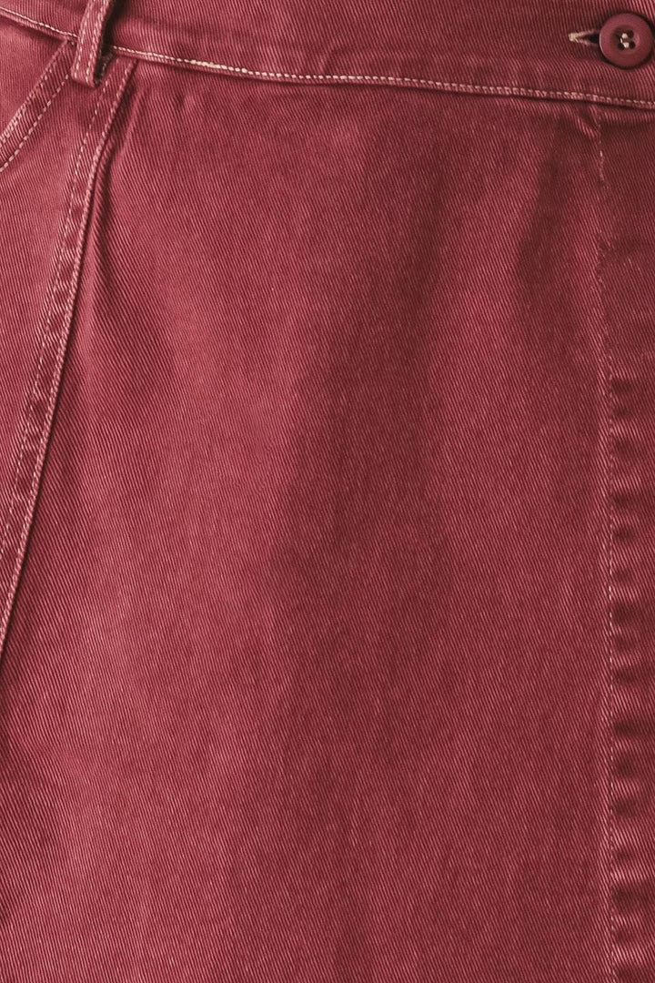 solid woven skort