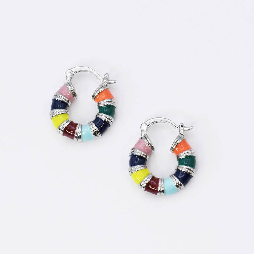 Accessories - Fiesta Silver Hoop G23 - - Cultured Cloths Apparel