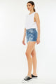 Women's Shorts - Kancan Full Size High Rise Raw Hem Denim Shorts -  - Cultured Cloths Apparel