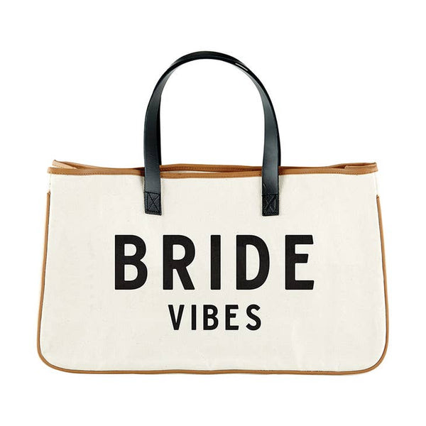 Handbags - Canvas Tote Bag - Bride Vibes - Cultured Cloths Apparel