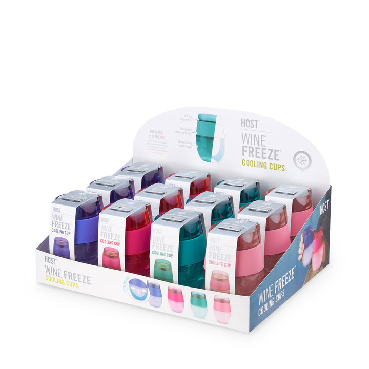 Accessories-Cups - Wine FREEZE™ Cooling Cups in Asst Tinted Colors - - Cultured Cloths Apparel