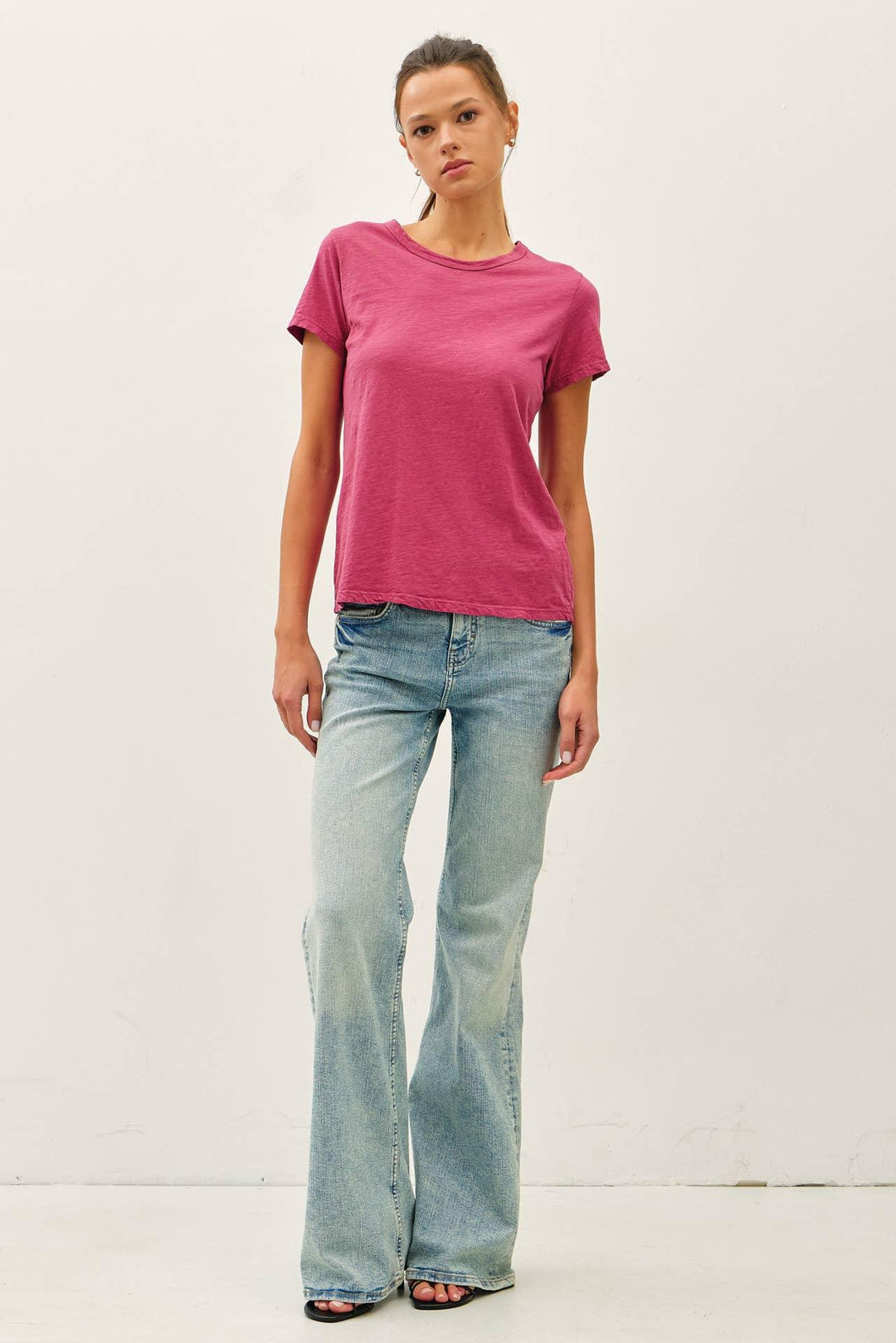 NEW COLOR-GARMENT DYED COTTON SLUB TEE