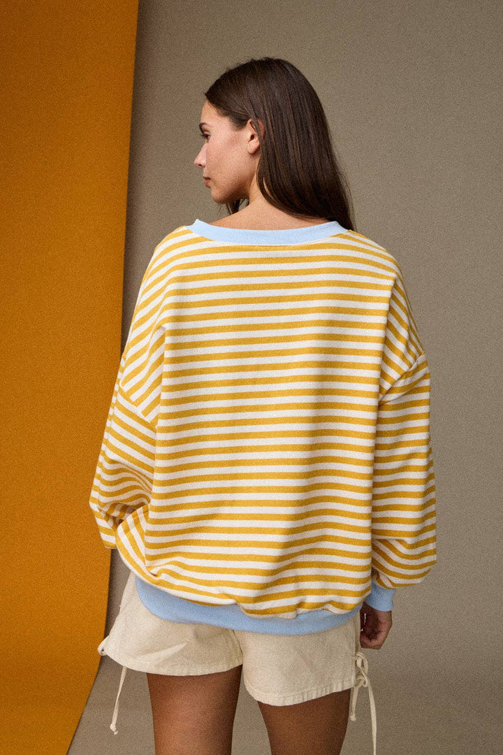 Striped Relaxed Fit Pullover
