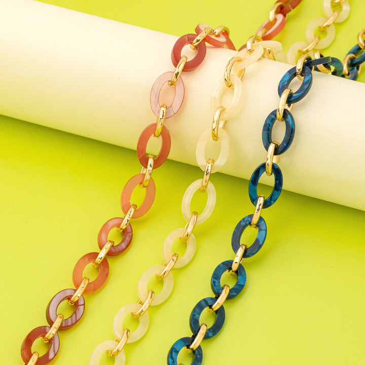 Accessories, Necklaces - Chunky Bold Resin Link Necklace | 80N92983 - - Cultured Cloths Apparel