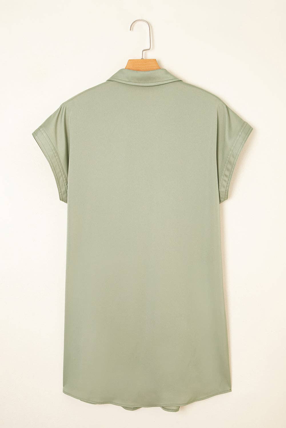 Dresses - Solid Buttoned Collar T-Shirt Mini Dress - - Cultured Cloths Apparel