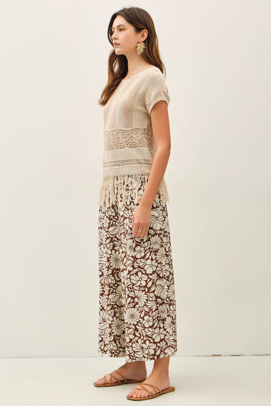 Pants - BLOOM WIDE LEG CROPPED PANTS - - Cultured Cloths Apparel