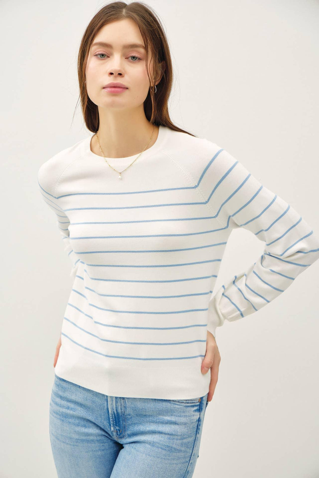 STRIPED SWEATER TOP