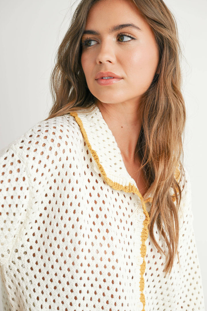 Urban Vibe Crochet Sweater Top