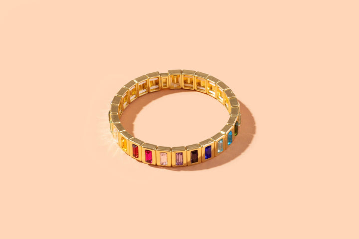 Accessories, Bracelets - Enamel Stretch Bracelet - Earth Tone Colors - - Cultured Cloths Apparel