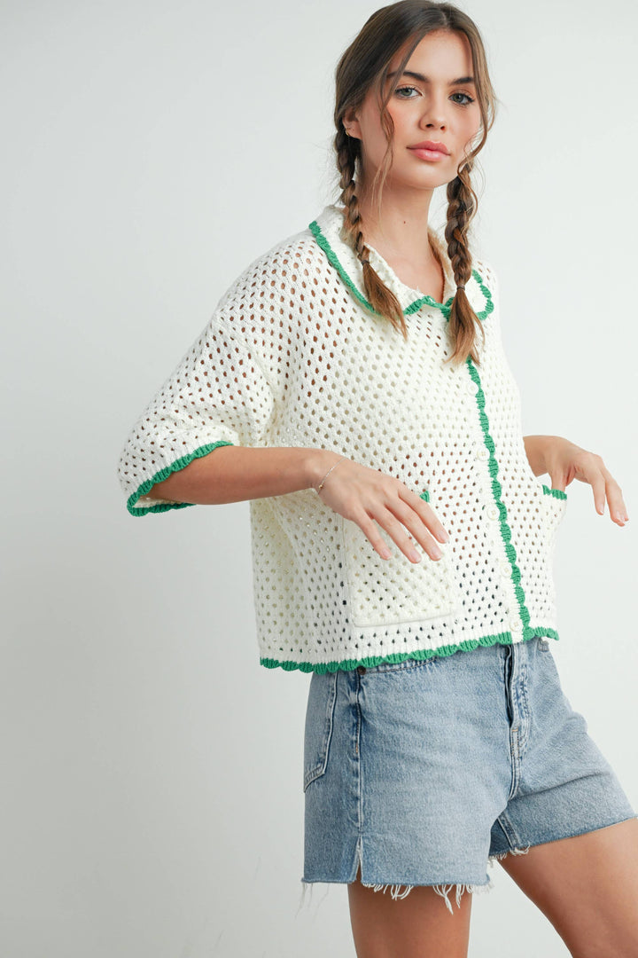 Urban Vibe Crochet Sweater Top