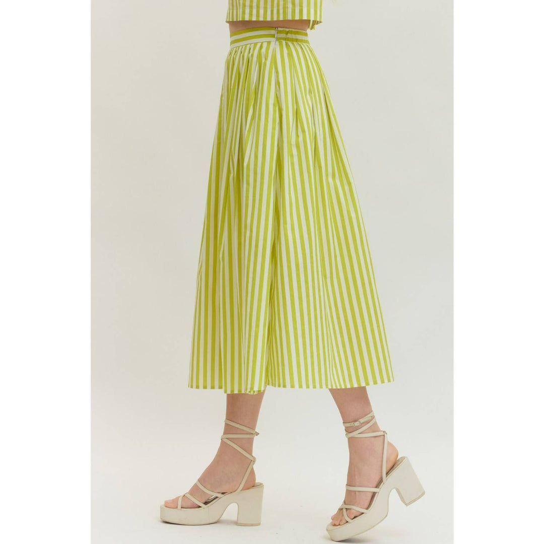 Women's Skirts - Striped midi skirt - - Cultured Cloths Apparel