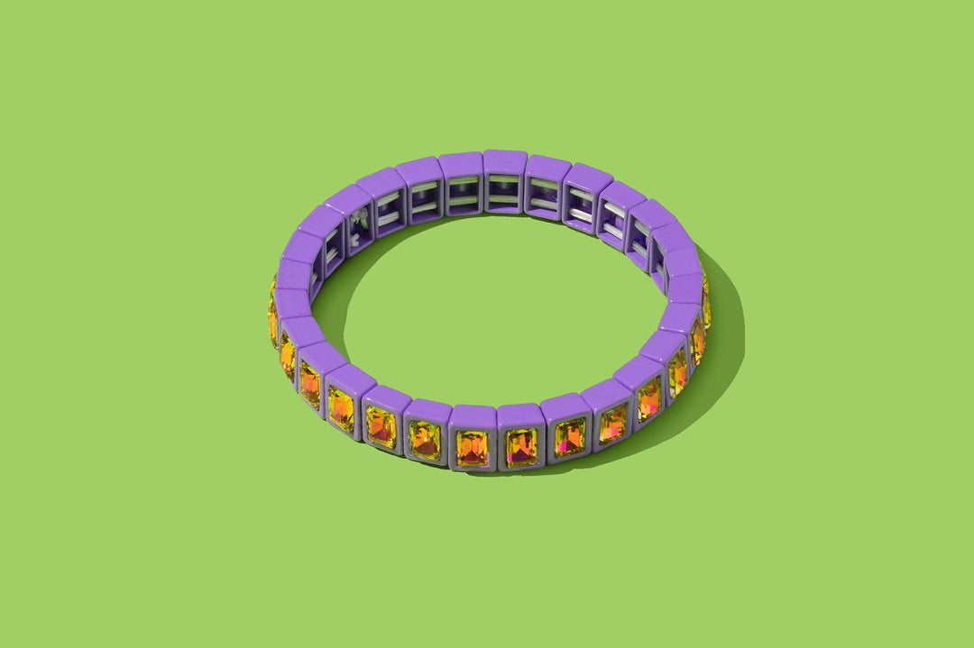 Accessories, Bracelets - Enamel Stretch Bracelet - Small Gems - Penelope - - Cultured Cloths Apparel