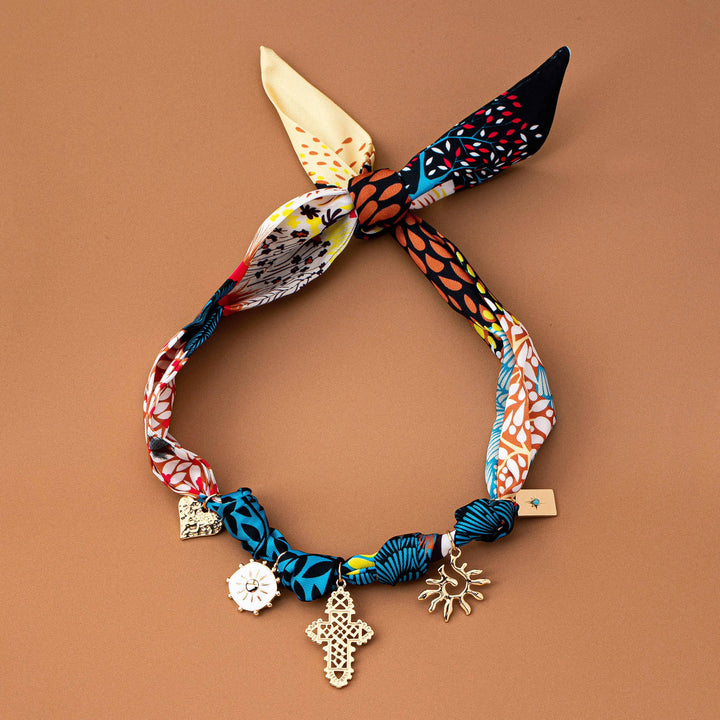 Accessories, Necklaces - HANDMADE ANIMAL DESIGN SCARF NECKLACE-CROSS HEART| 80N92491 - - Cultured Cloths Apparel